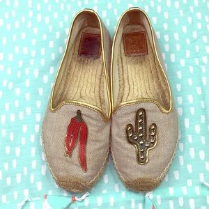 TORY BURCH: Canvas Espadrilles